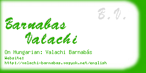 barnabas valachi business card